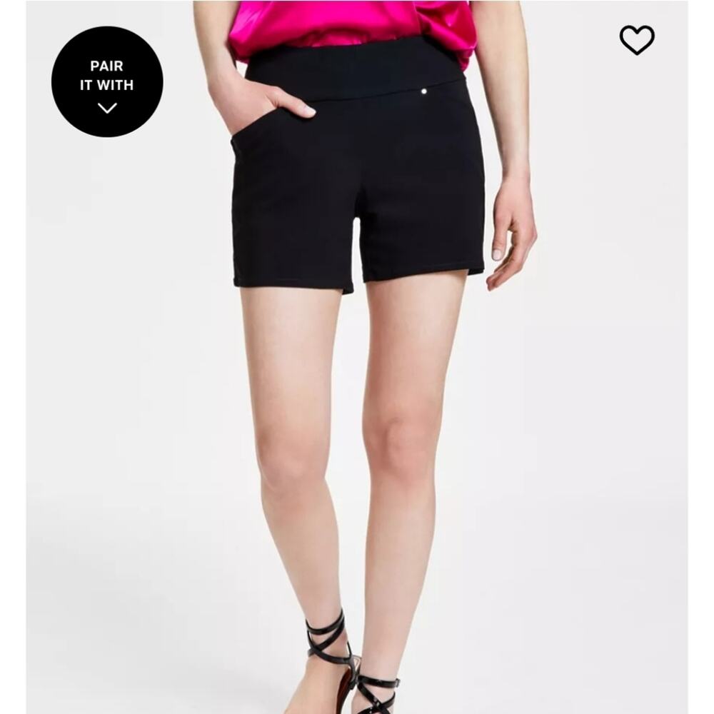 INC International Concepts Black High Waist Shorts